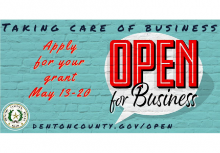 Promotional banner for OPEN grant program